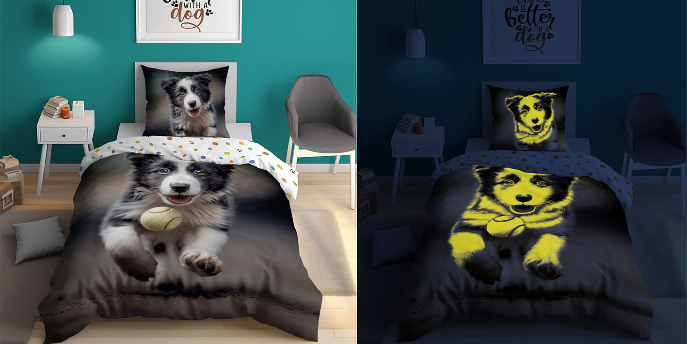 Pościel świecąca piesek tenis